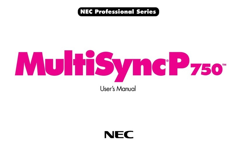 NEC MultiSync P750 User manual