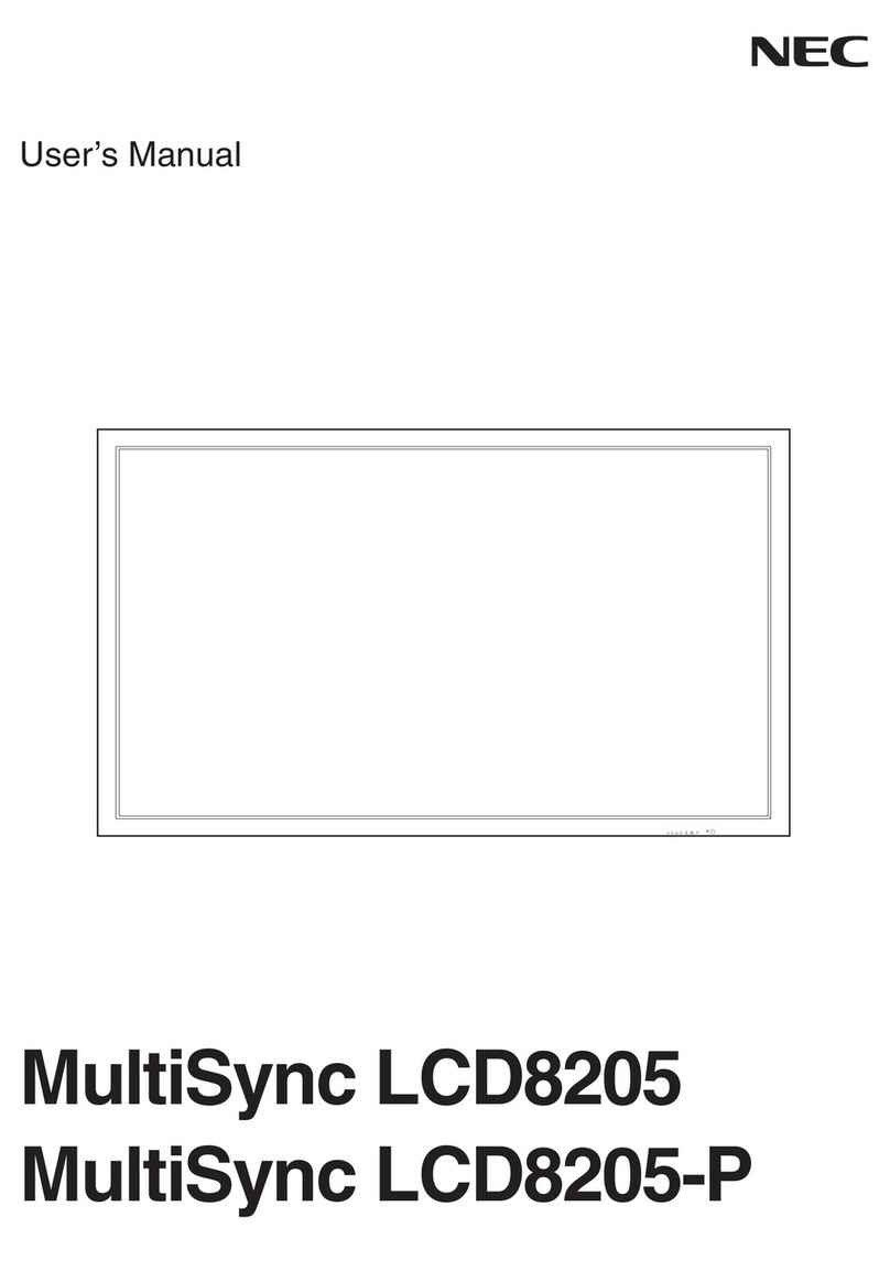 NEC LCD8205-P - MultiSync - 82" LCD Flat Panel... User manual