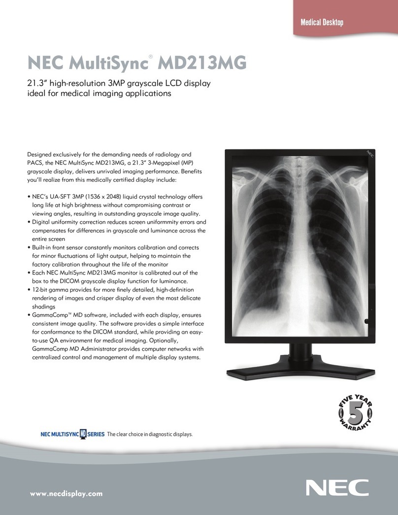 NEC MD213MG - MultiSync - 21.3" LCD Monitor User manual