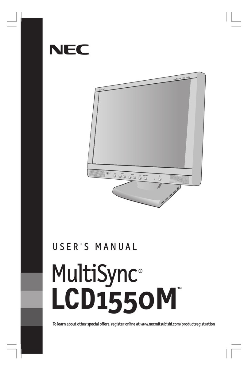 NEC MultiSync LA-15R03-BK User manual