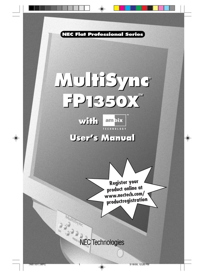 NEC MultiSync JC-22W72 User manual NEC MultiSync JC-22W72 User manual