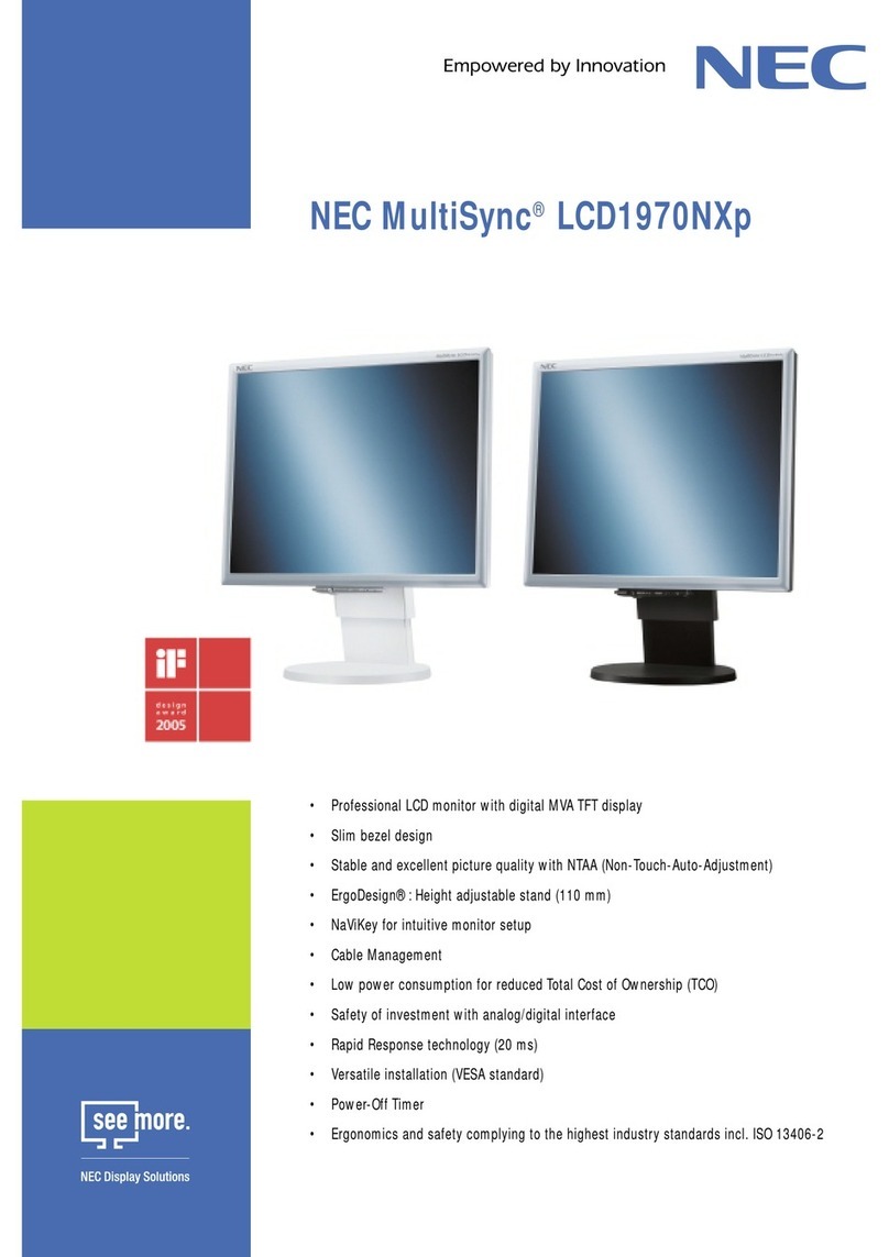 NEC MultiSync LCD1970NXp User manual NEC MultiSync LCD1970NXp User manual