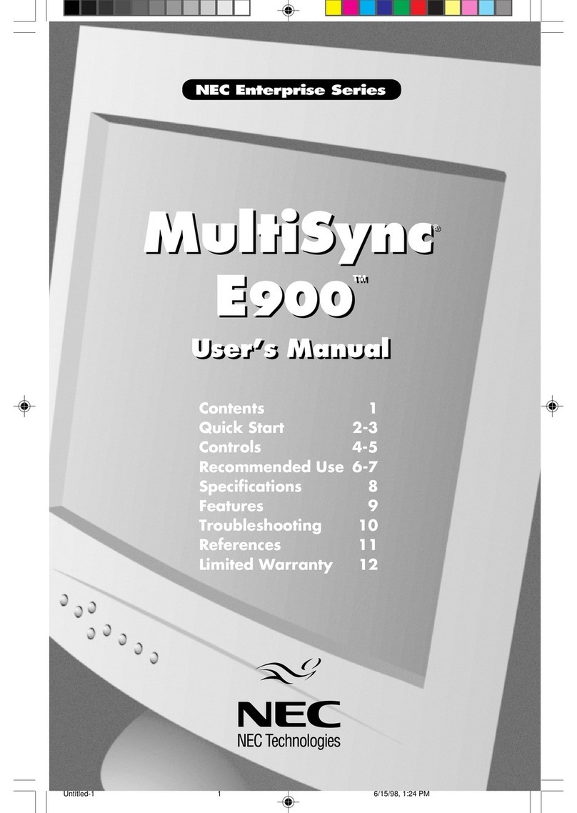 NEC MultiSync JC-1941UMA User manual