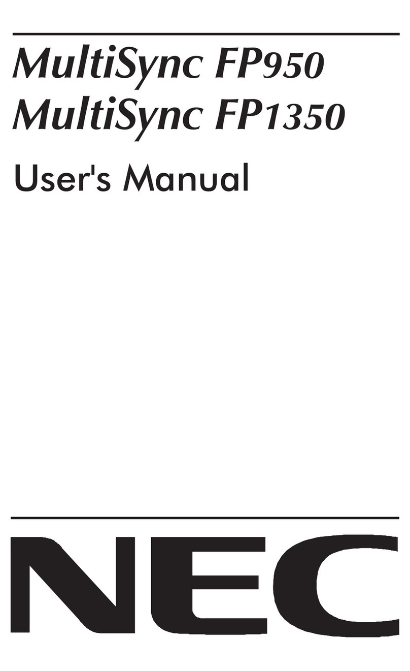 NEC MultiSync FP950 User manual