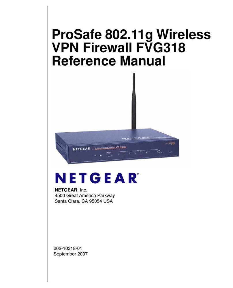 NETGEAR FVG318 - ProSafe 802.11g Wireless VPN Firewall 8... User manual NETGEAR FVG318 - ProSafe 802.11g Wireless VPN Firewall 8... User manual