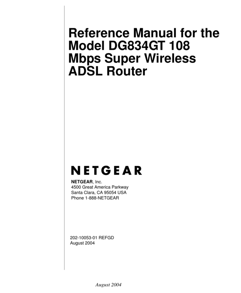 NETGEAR DG834GT - 108 Mbps Super G Wireless ADSL... User manual