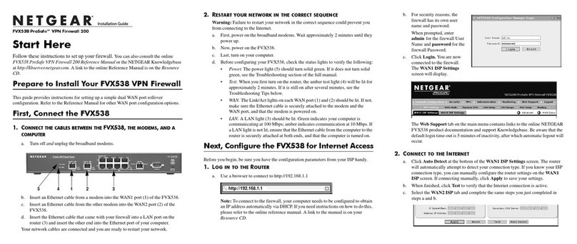 NETGEAR ProSafe FVX538 User manual