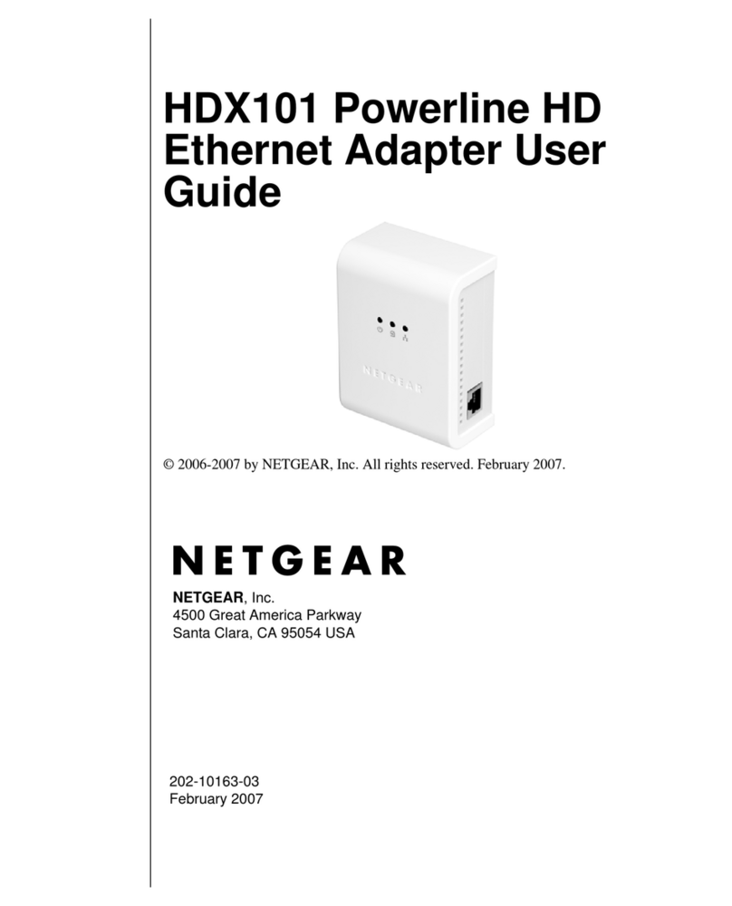 NETGEAR HDX101 - Powerline HD EN Adapter Bridge User manual NETGEAR HDX101 - Powerline HD EN Adapter Bridge User manual