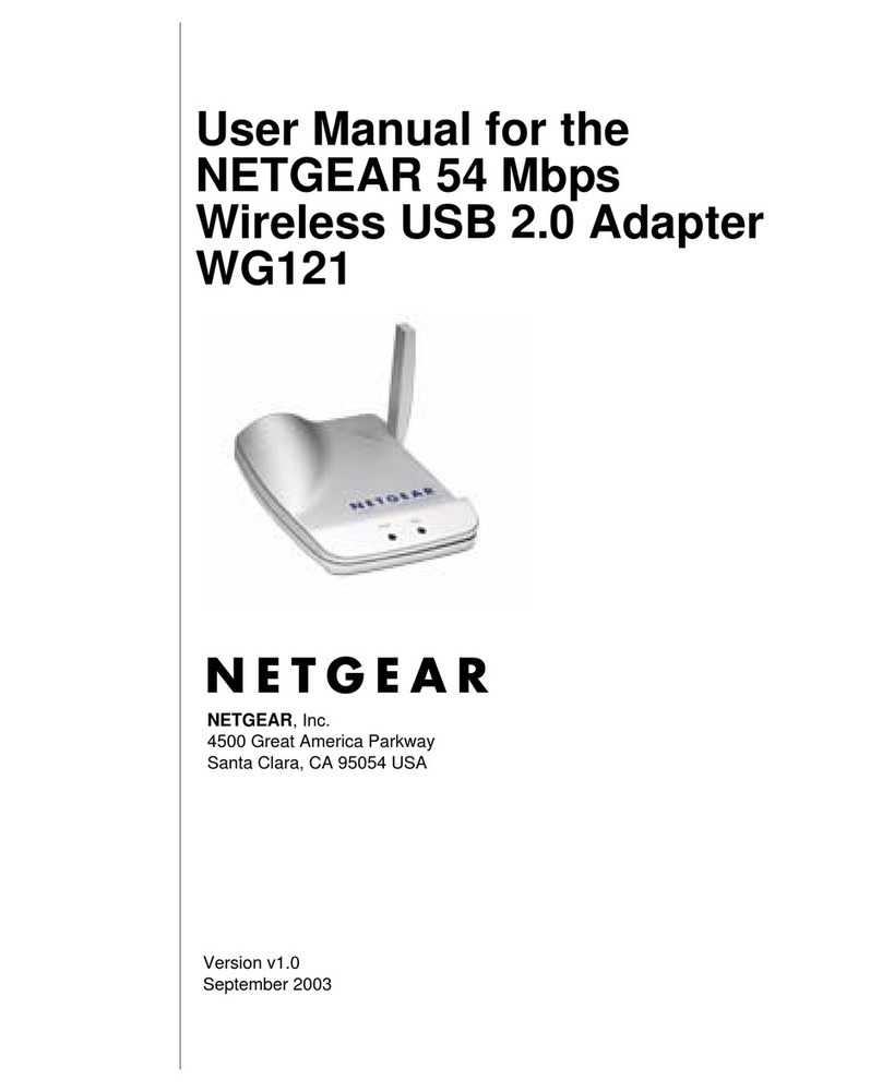NETGEAR WG121 - 54 Mbps Wireless USB 2.0 Adapter user manual