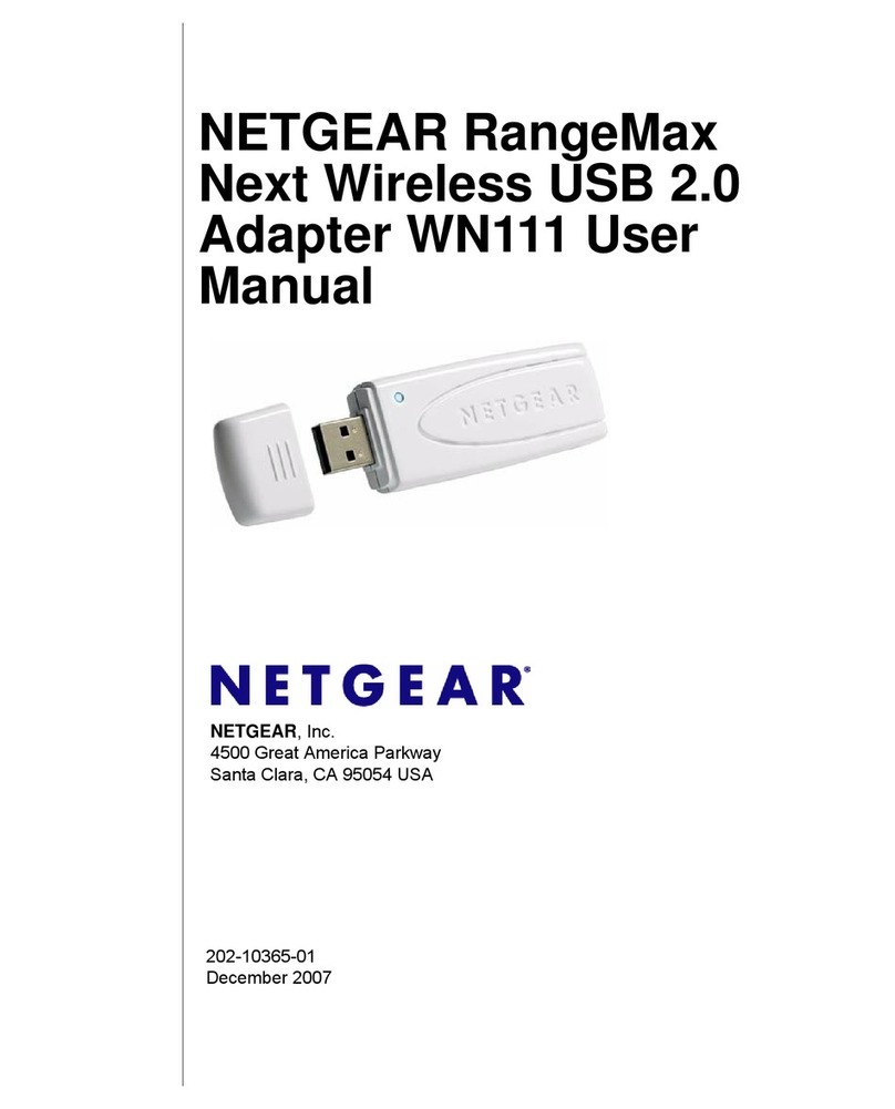 NETGEAR RangeMax Wireless USB 2.0 Adapter WPN111  WPN111NA... user manual