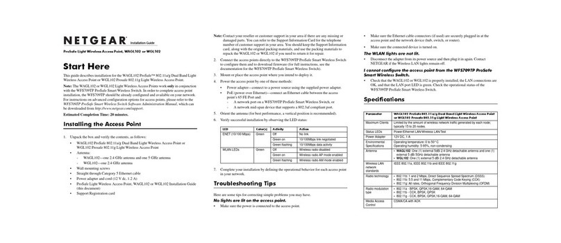 NETGEAR ProSafe WAGL102 User manual