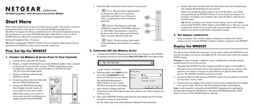 NETGEAR WN802T User manual NETGEAR WN802T User manual