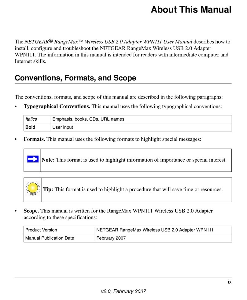 NETGEAR RANGEMAX WPN111 User manual