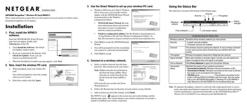 NETGEAR WPN511 - RangeMax Wireless PC Card installation guide