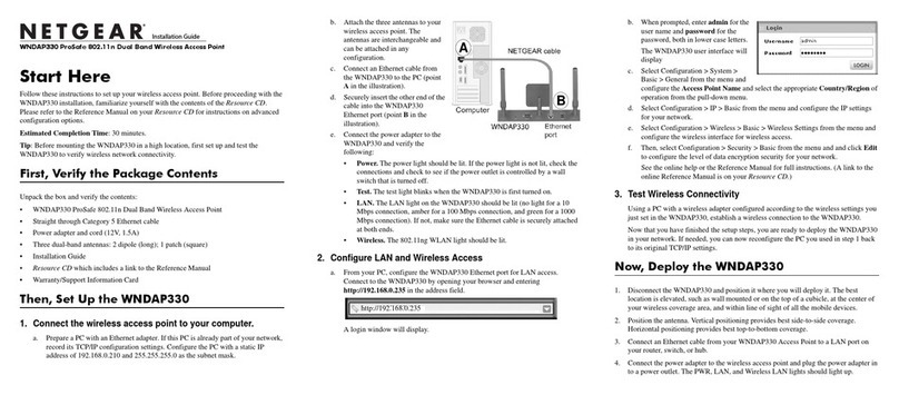 NETGEAR ProSafe WNDAP330 installation guide