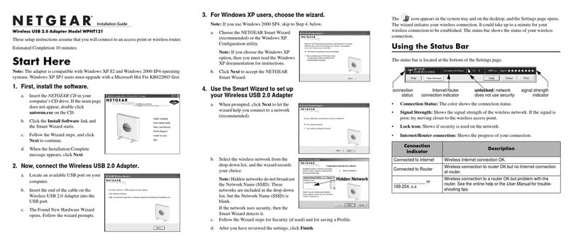 NETGEAR WPNT121 - RangeMax 240 USB 2.0 Adapter User manual