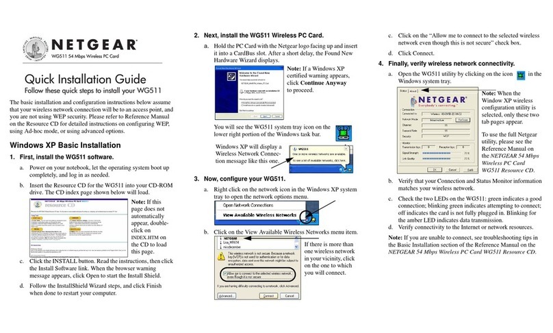 NETGEAR WG511 User manual