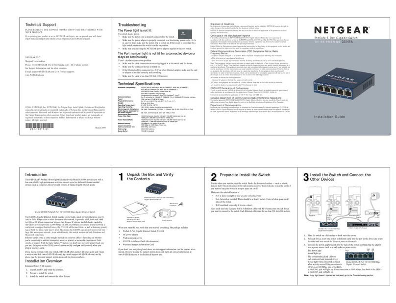 NETGEAR GS105A User manual
