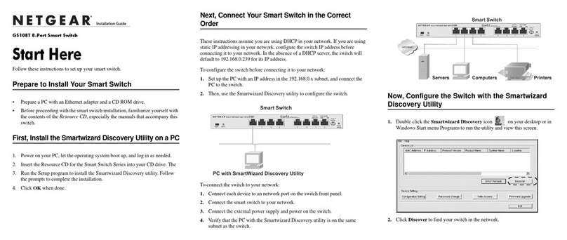 NETGEAR GS108T - ProSafe - Gigabit Smart Switch installation guide NETGEAR GS108T - ProSafe - Gigabit Smart Switch installation guide