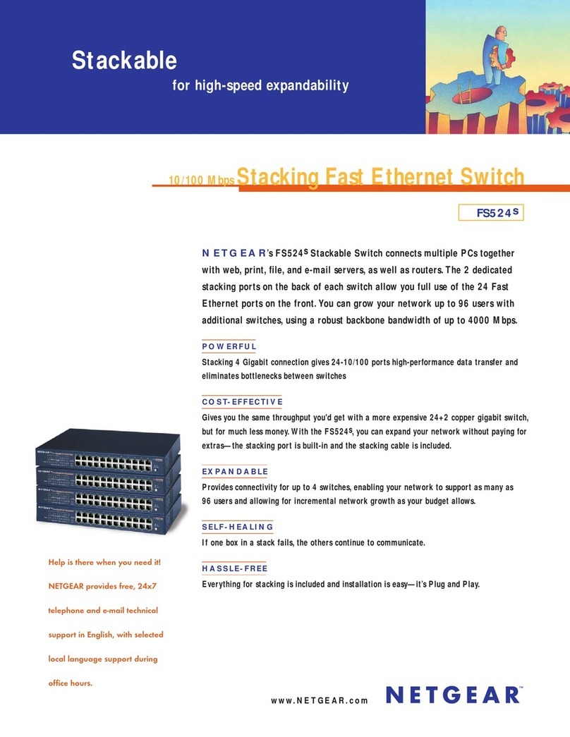NETGEAR FS524S - Switch - Stackable Specifications