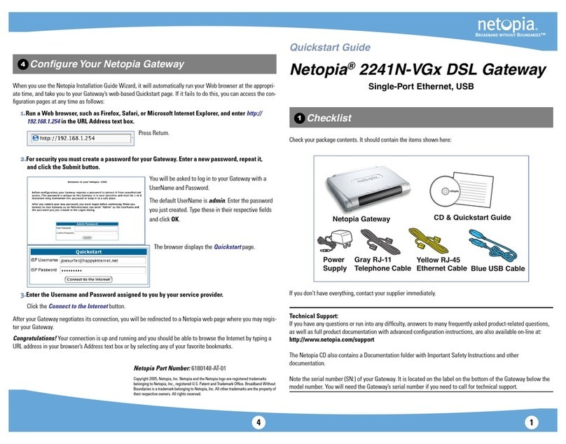 Netopia 2241N-VGX User manual