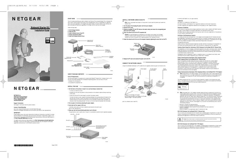 NETGEAR SB104 Network Starter Kit  SB104 SB104 User manual