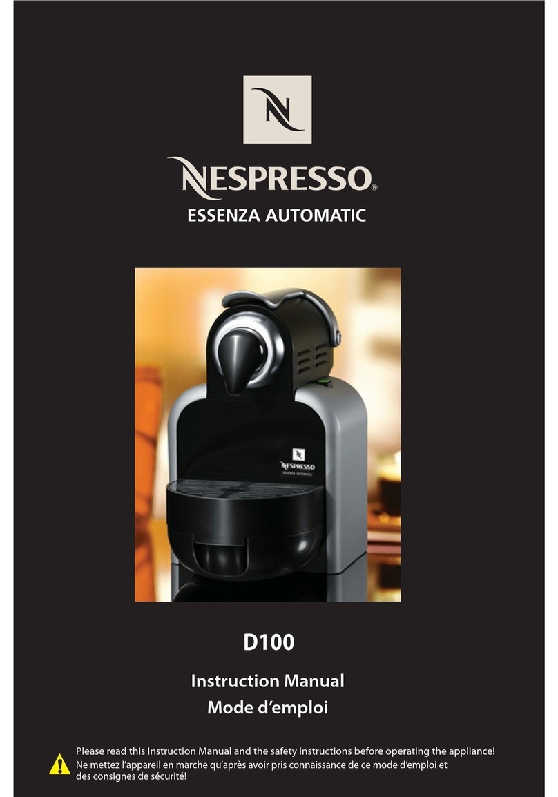 Nespresso Essenza Automatic D100 instruction manual