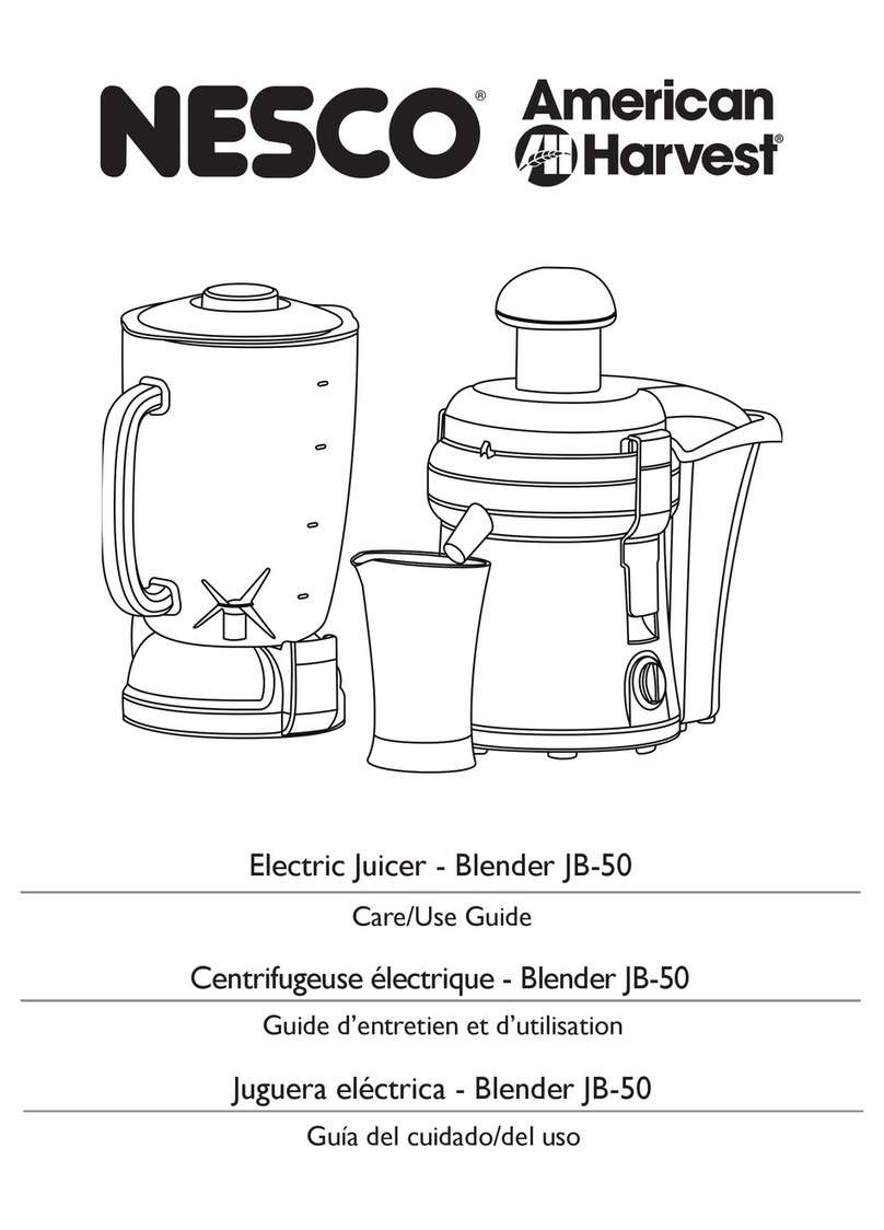 Nesco American Harvest JB-50 Care/use guide