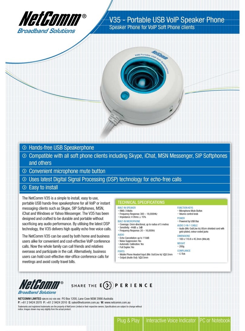 NetComm V35 Technical specifications