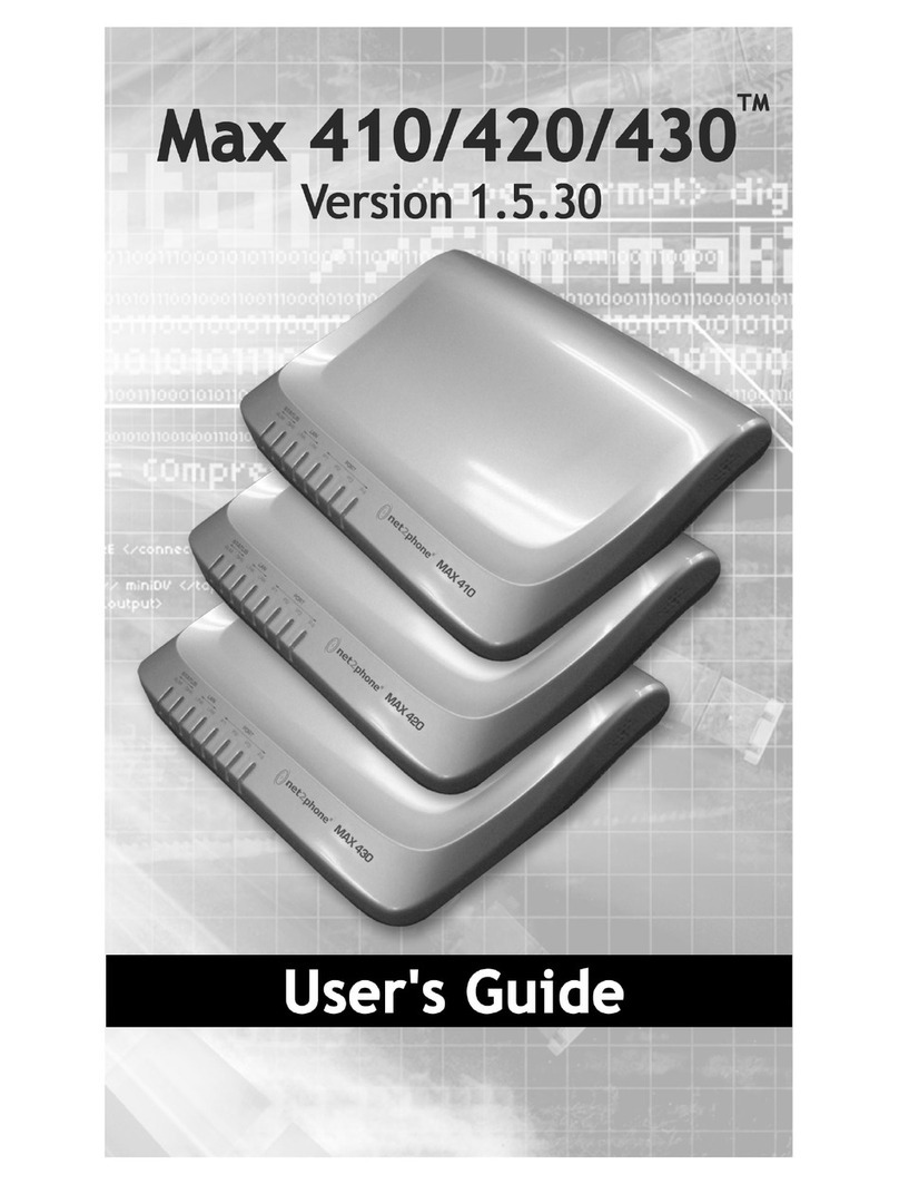Net2Phone Max 410 User manual