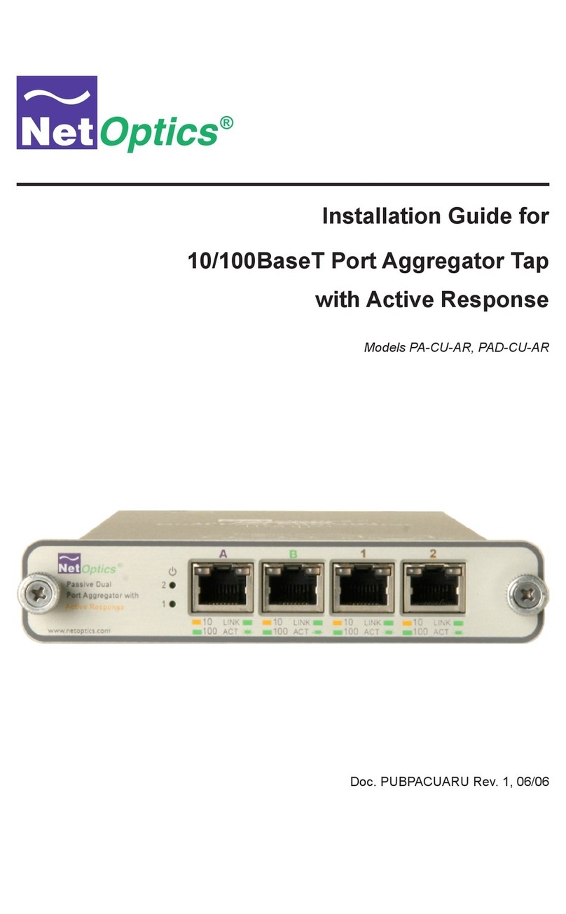 Net Optics PA-CU-AR installation guide