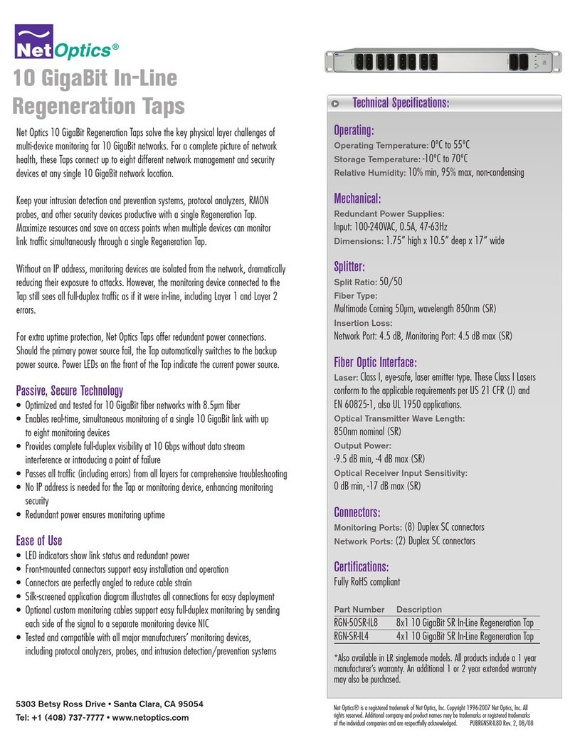 Net Optics RGN-50SR-IL8 Technical specifications