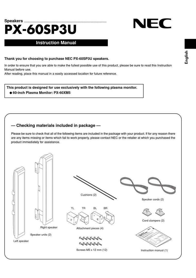 NEC PX-60SP3U User manual