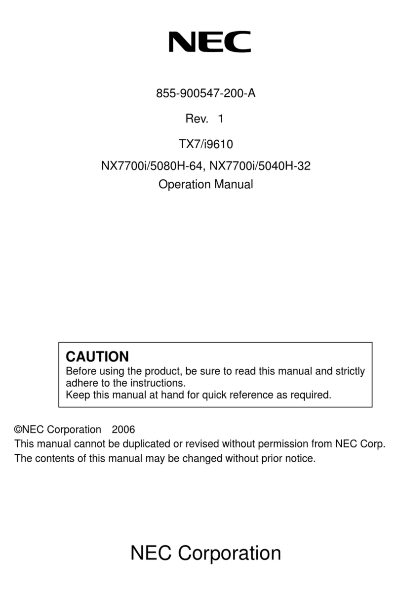 NEC NX7700i/5080H-32 User manual