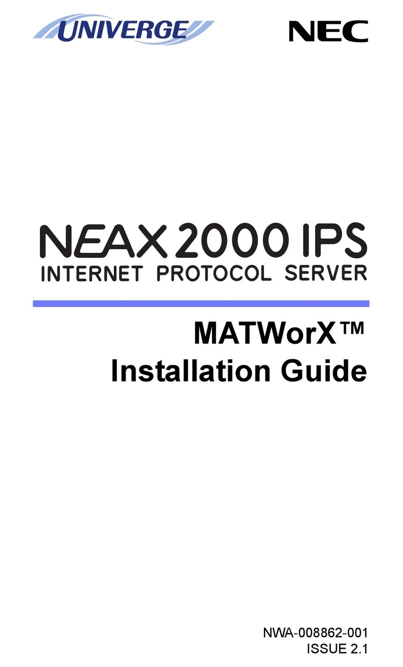 NEC MATWORX NWA-008862-001 User manual