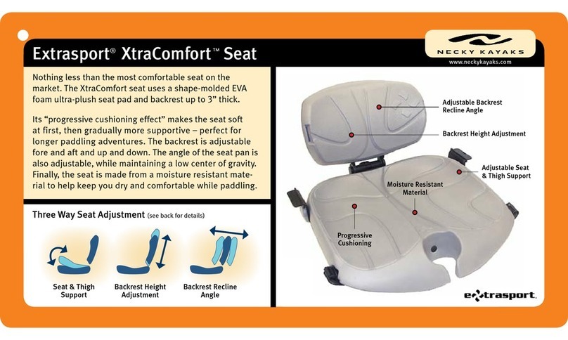 Necky Kayaks XtraComfortTM Seat Extrasport product manual