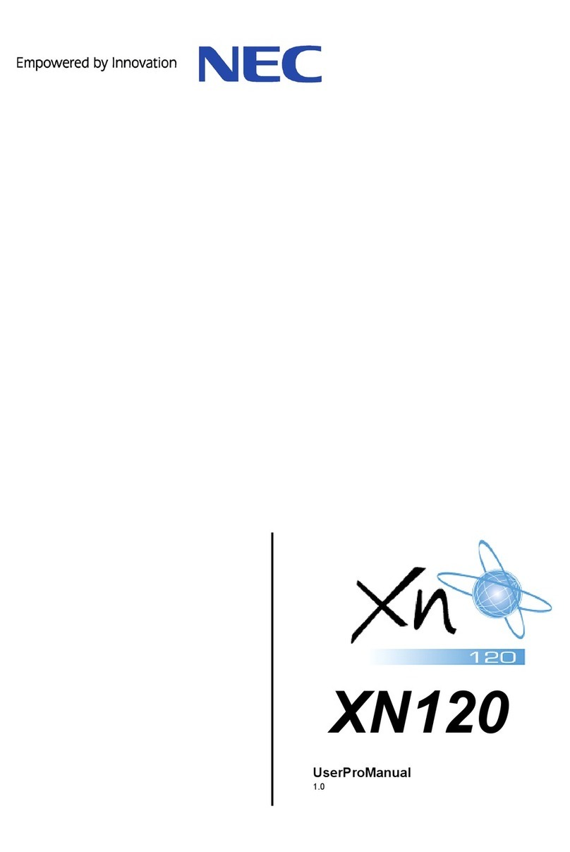 NEC XN120 Vision User manual NEC XN120 Vision User manual