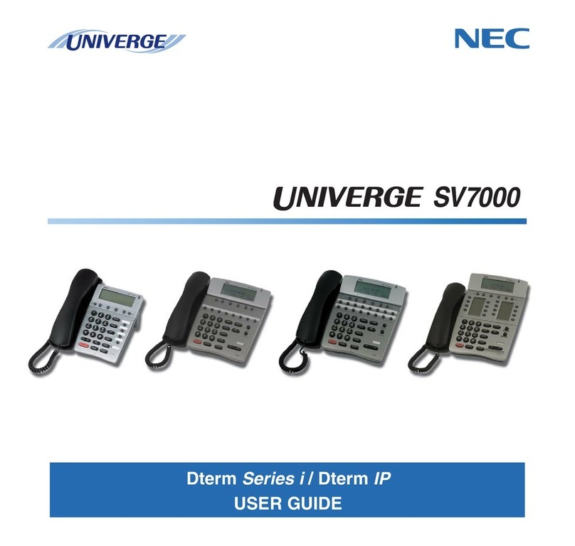 NEC UNIVERGE SV7000 user guide