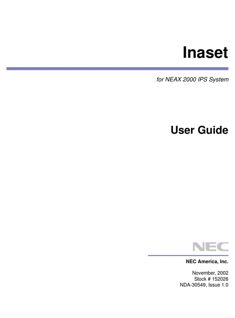 NEC Inaset NEAX 2000 IPS user guide