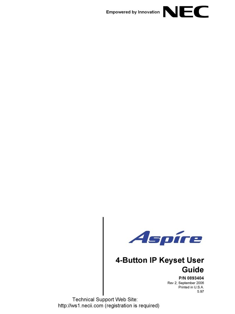 NEC Aspire 4-Button IP Keyset user guide