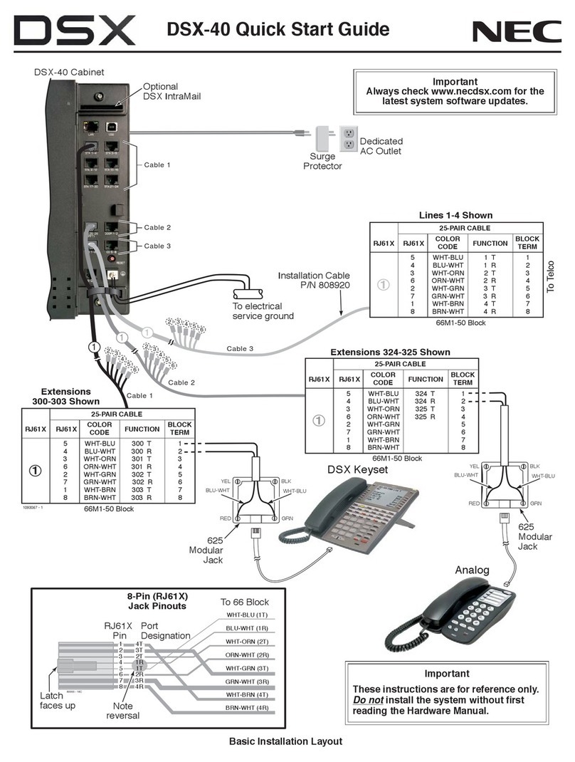 NEC DSX DSX-40 User manual