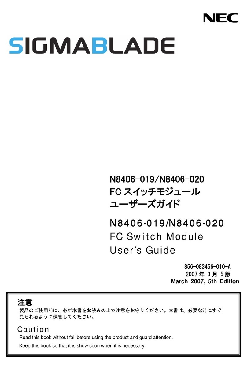 NEC SIGMABLADE N8406-019 User manual