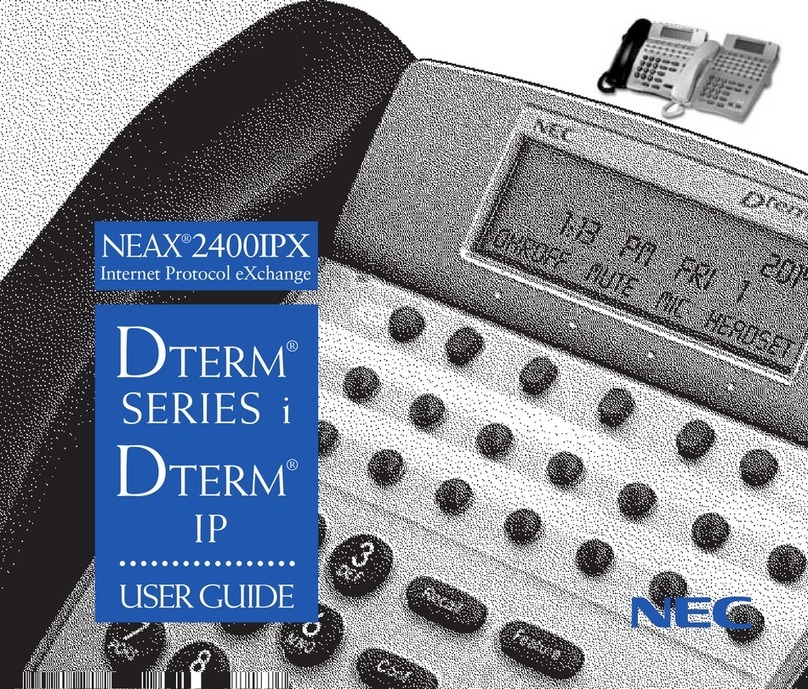 NEC NEAX 2400IPX Dterm i Series User manual