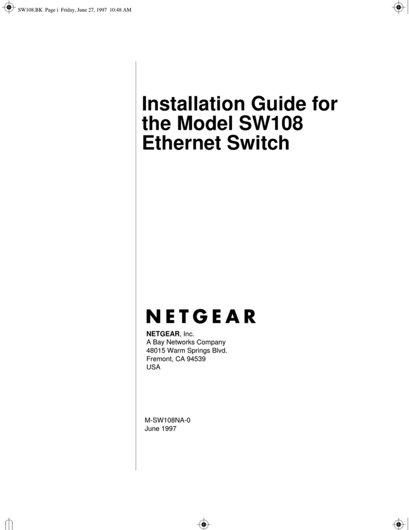 NETGEAR ETHERNET SWITCH SW108 User manual NETGEAR ETHERNET SWITCH SW108 User manual