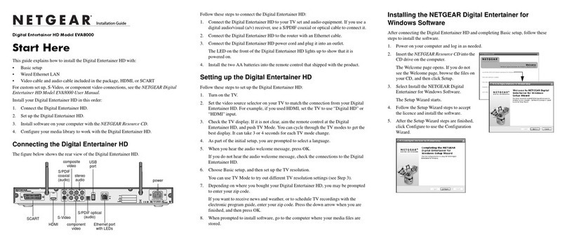 NETGEAR Digital Entertainer HD EVA8000 installation guide