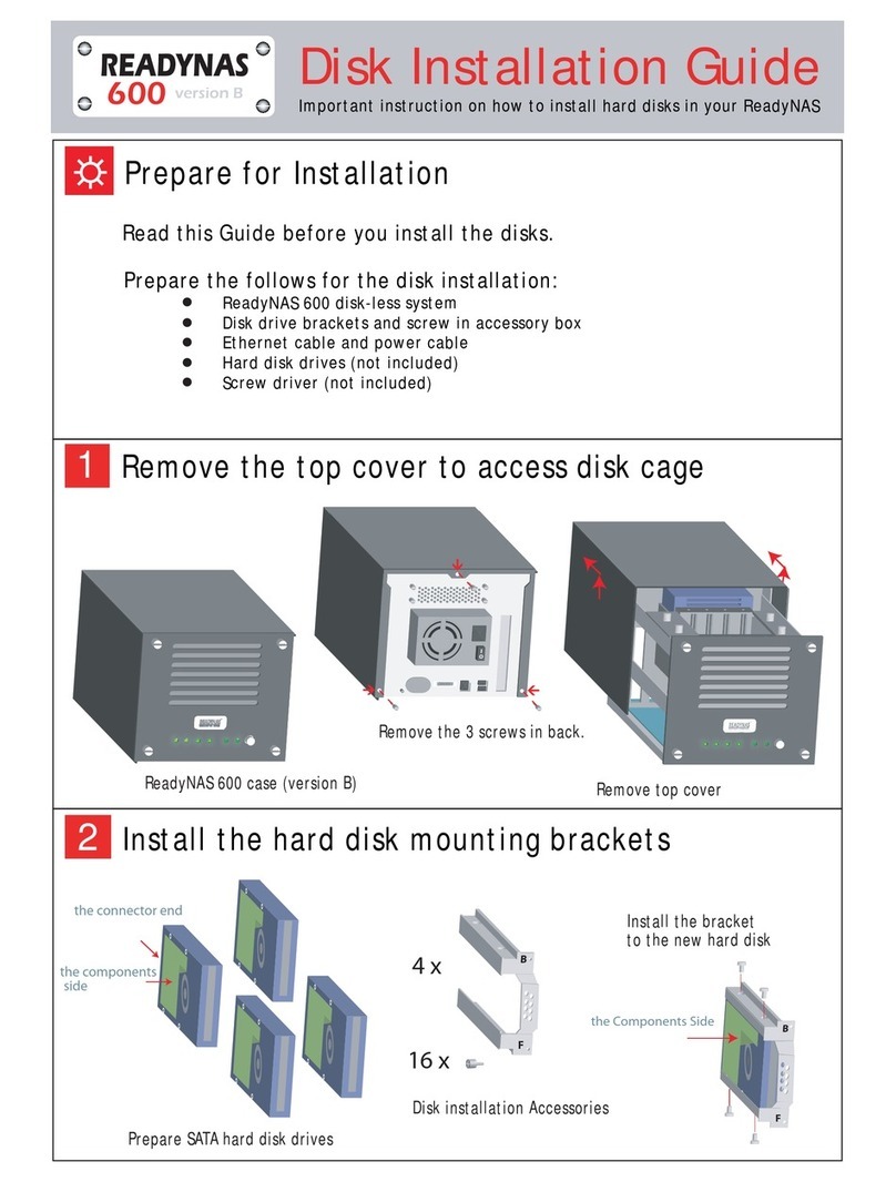 Infrant Technologies ReadyNAS 600B installation guide