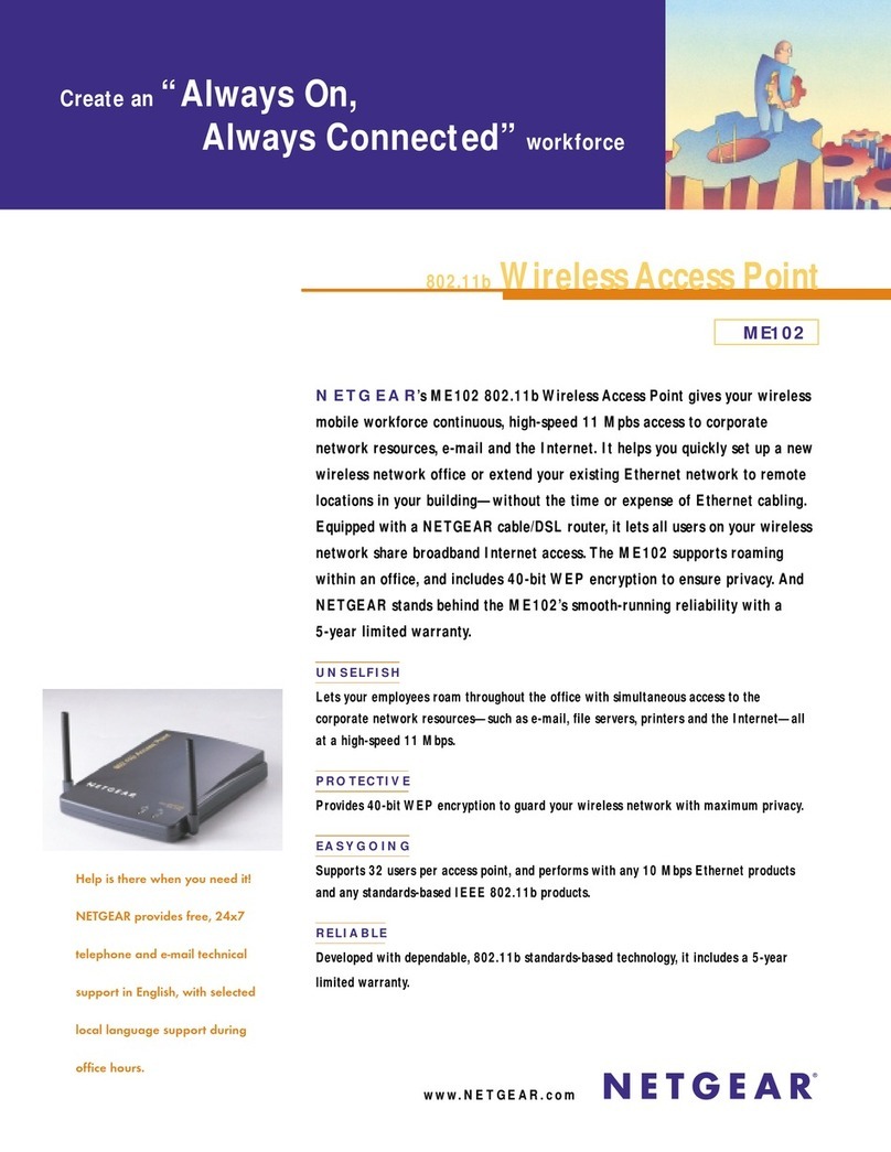 NETGEAR ME102 - Wireless Access Point User manual