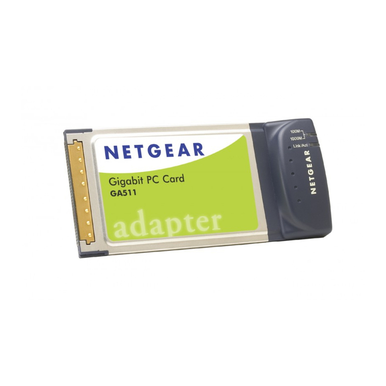 NETGEAR GA511 - Gigabit Ethernet PC Card User manual