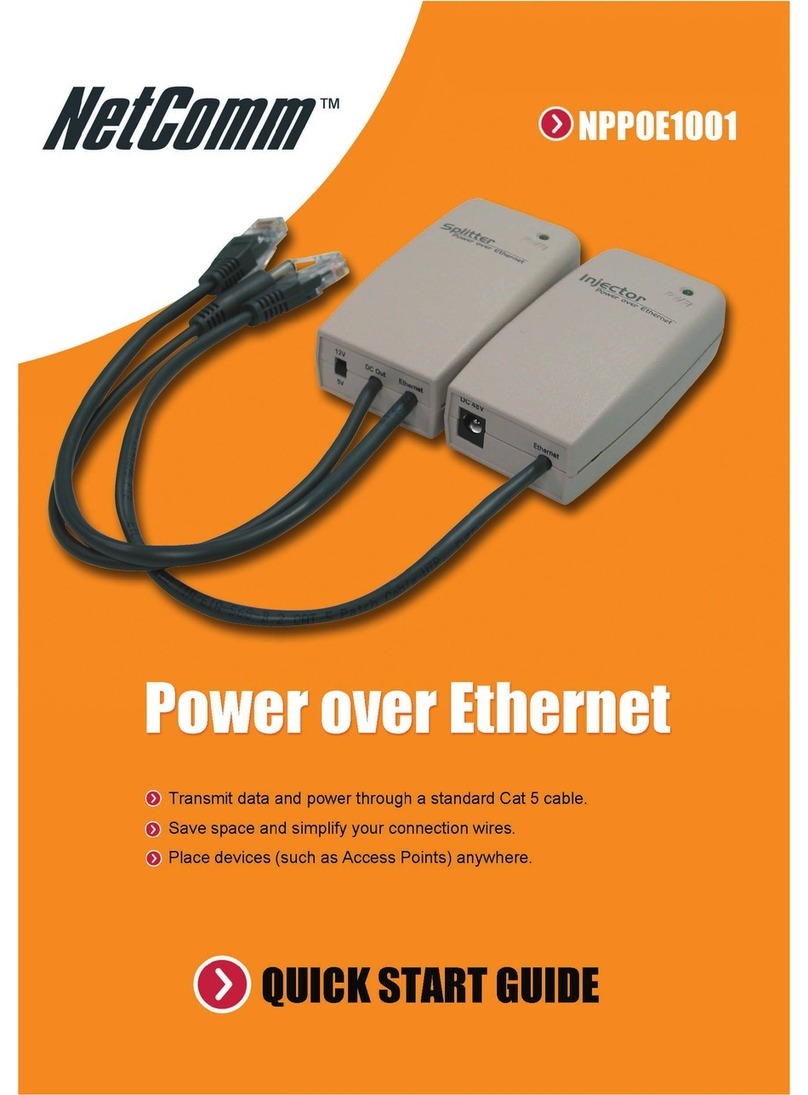 NetComm Power Over Ethernet NPPOE1001 quick start guide