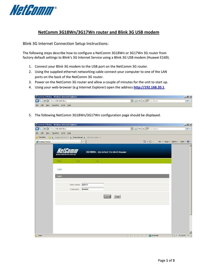 NetComm Liberty 3G17Wn Manual